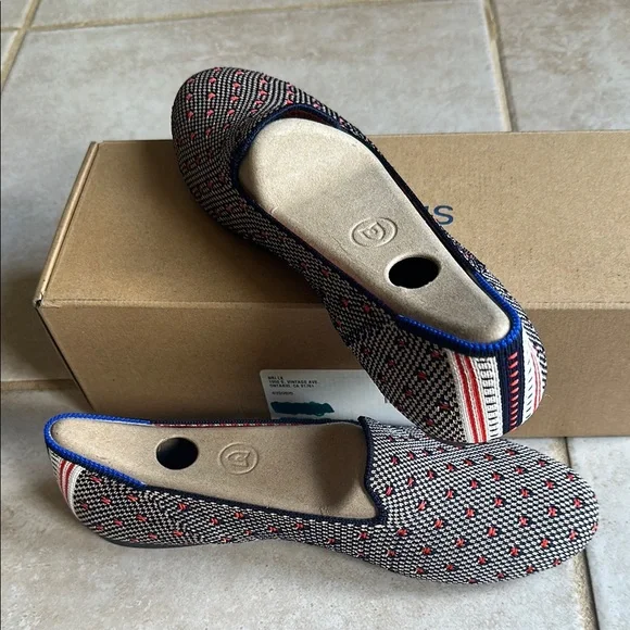 Rothy's Blue and Red Flats Sleek and Comfortable - Picture 2 of 5